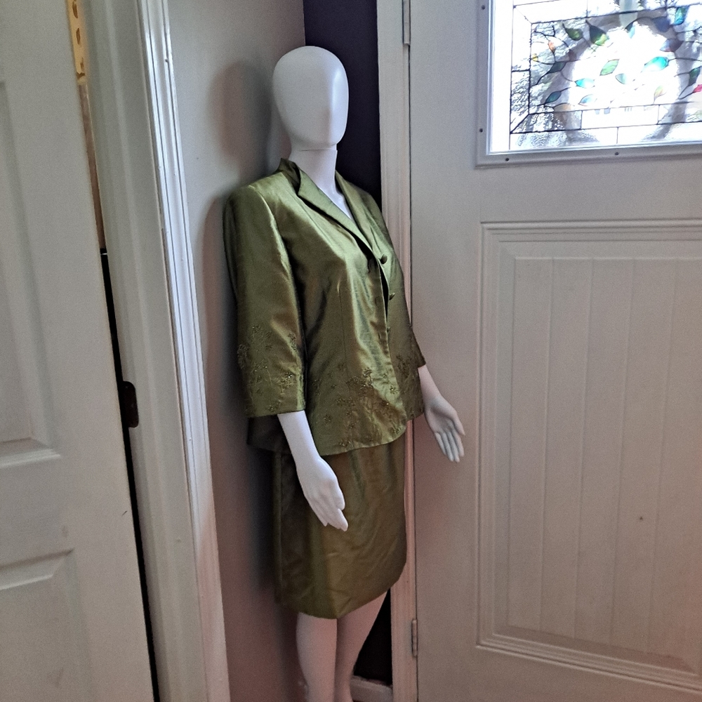 14 Petite Green mother of the Bride suit